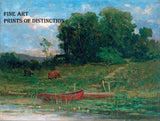 An archival premium Quality art Print of The Farm Landing painted by American Artist Edward Mitchell Bannister in 1892 for sale by Brandywine General Store