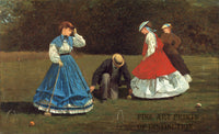 An archival premium Quality Part rint of Croquet Scene painted by American artist Winslow Homer in 1866 for sale by Brandywine General Store