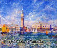 An archival premium Quality Art print of The Doge's Palace painted by the French Impressionist artist, Auguste Pierre Renoir for sale by Brandywine General Store.