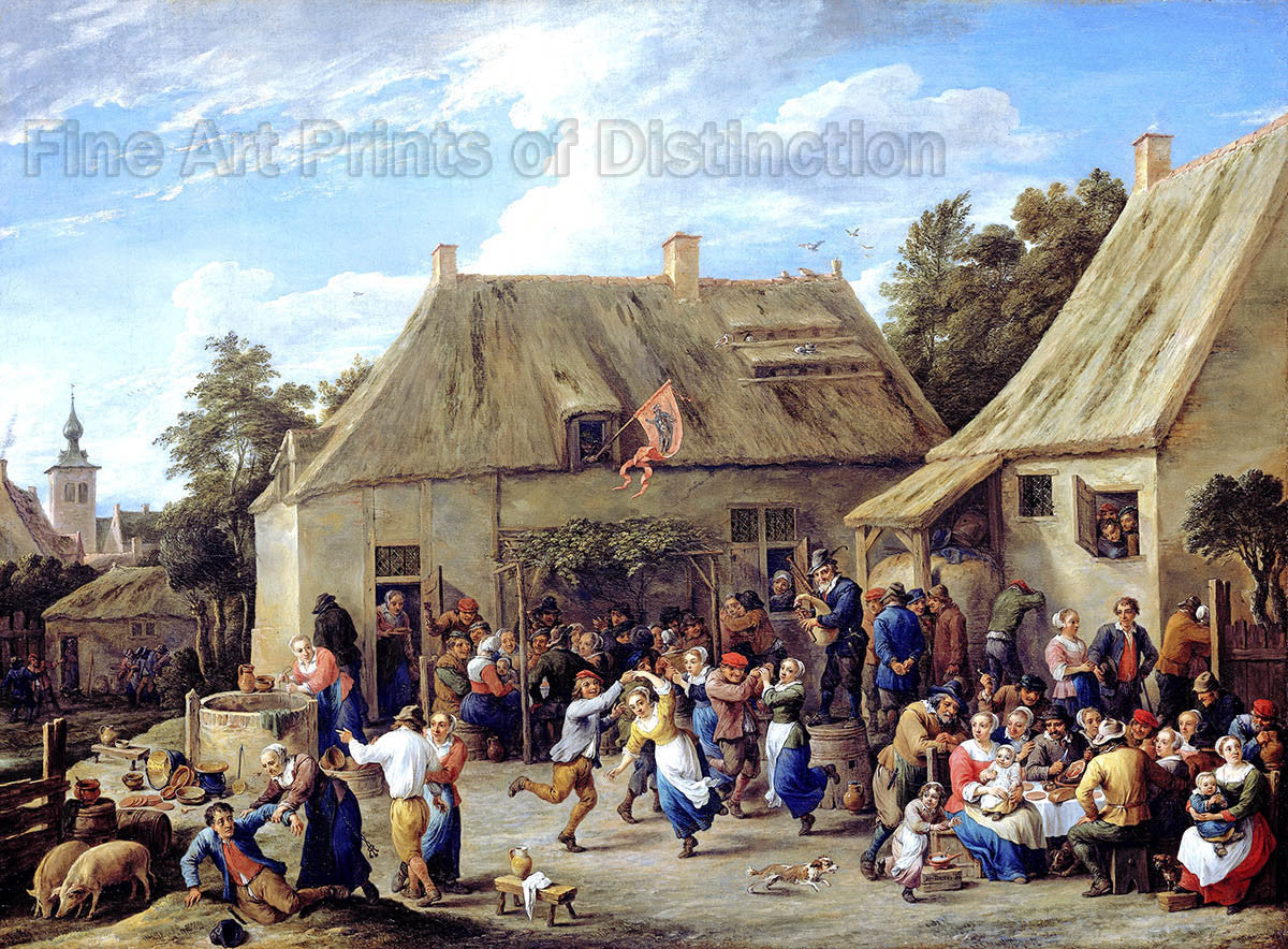 An archival premium Quality art Print of Country Fair by David Teniers the Younger for sale by Brandywine General Store