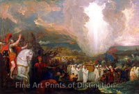 An archival premium Quality Art Print of Joshua Passing the River Jordan with the Ark of the Covenant by Benjamin West for sale by Brandywine General Store