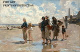 An archival premium Quality art Print of Fishing for Oysters at Cancale painted by American artist John Singer Sargent in 1878 for sale by Brandywine General Store
