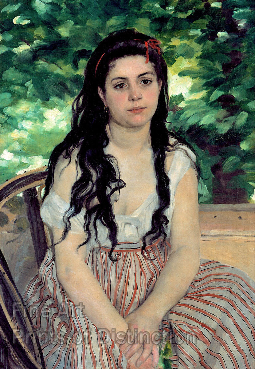 An archival premium Quality art Print of Summer or The Gypsy Girl painted by Pierre Auguste Renoir in 1868 for sale by Brandywine General Store