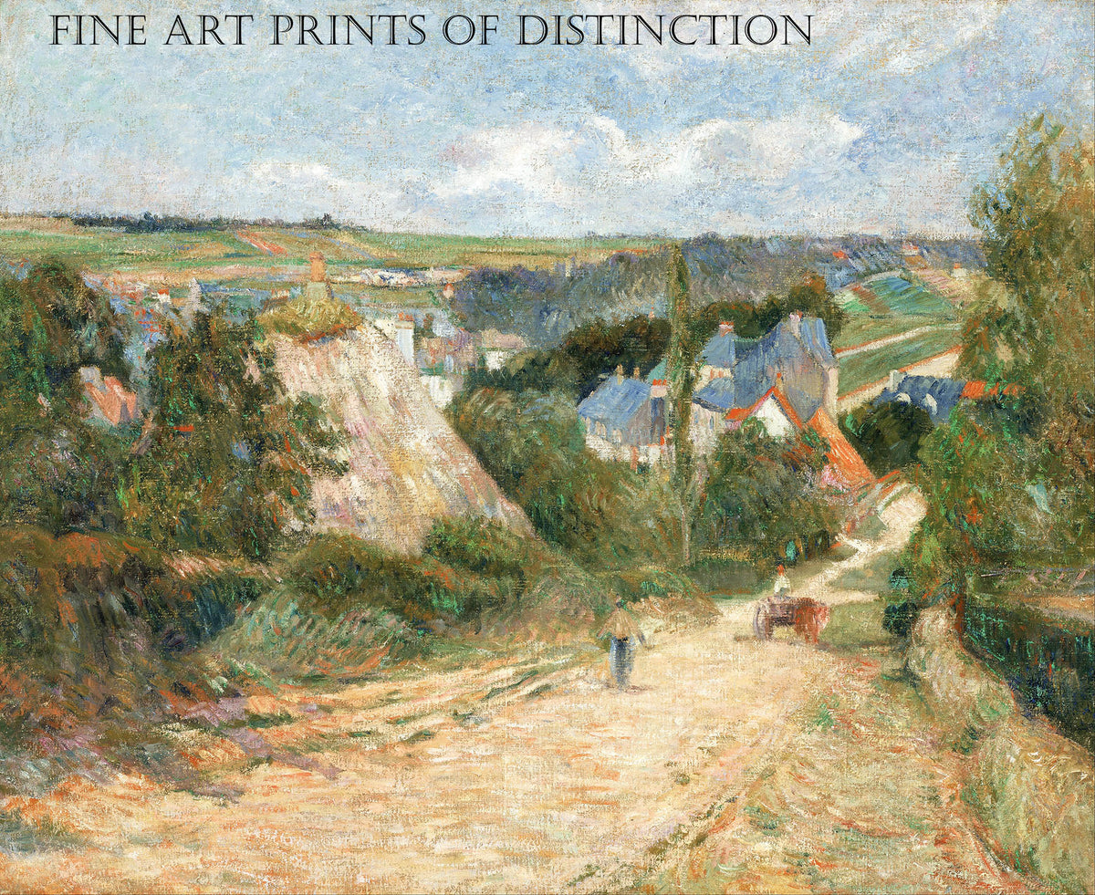 An archival premium Quality art Print of Entrance to the Village of Osny painted by the French Impressionist artist Paul Gauguin in 1883 for sale by Brandywine General Store