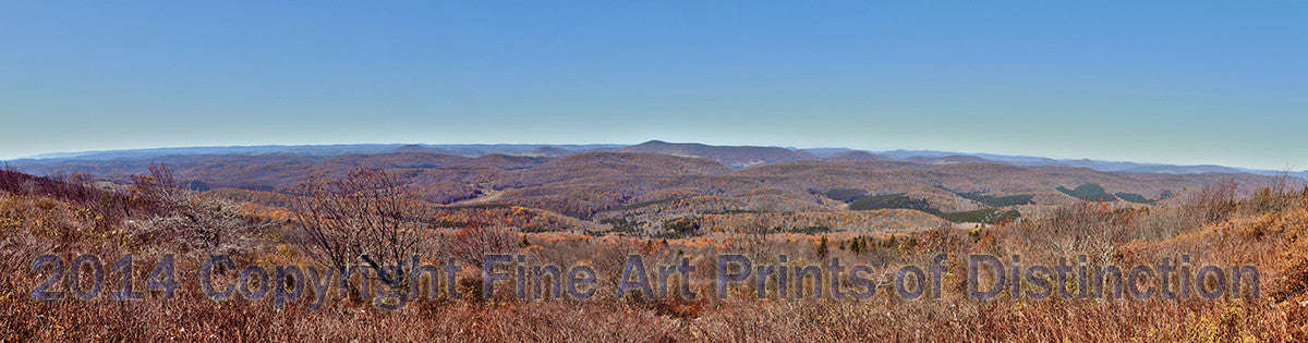 Panoramic View from Spruce Knob Mountain Art Print