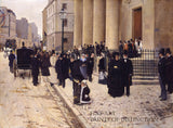 An archival premium Quality art Print of The Church of Sainte Phillippe du Roule, Paris painted by French artist Jean Beraud in 1877 for sale by Brandywine General Store