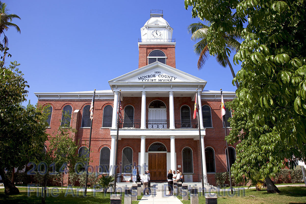 Monroe County Courthouse located in Key West Florida Art Print