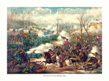 An archival premium quality art Print of The Battle of Pea Ridge by Kurz and Allison from 1889 for sale by Brandywine General Store