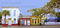 Row of Colorful Key West Shops Art Print
