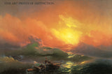 An archival premium Quality art Print of The Ninth Wave painted by the Russian marine artist Ivan Aivazovsky in 1850 for sale by Brandywine General Store