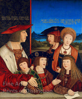 An archival premium Quality art Print of Emperor Maximillian I and his Family by Bernhard Strigel for sale by Brandywine General Store