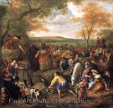 An archival premium Quality Religious Art Print of Moses Striking the Rock by Jan Steen for sale by Brandywine General Store