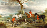 An archival premium Quality art Print of Thomas Wilkinson with the Hurworth Hounds painted by English animal artist John Ferneley in 1846