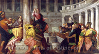 An archival premium Quality Art Print of Jesus Among the Doctors in the Temple by Paolo Veronese for sale  by Brandywine General Store