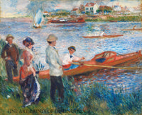 An archival premium Quality art Print of Oarsmen at Chatou painted by the famous French Impressionist artist Pierre Auguste Renoir in 1879 for sale by Brandywine General Store