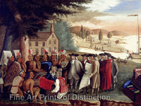 An archival premium Quality art Print of Penn's Treaty with the Indians by Edward Hicks for sale by Brandywine General Store