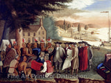 An archival premium Quality art Print of Penn's Treaty with the Indians by Edward Hicks for sale by Brandywine General Store