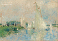 An archival premium Quality art Print of Regatta at Argenteuil painted by Pierre Auguste Renoir in 1874 for sale by Brandywine General Store
