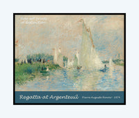 An archival premium Quality art poster of Regatta at Argenteuil painted by Pierre Auguste Renoir in 1874 for sale by Brandywine General Store