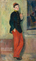 An archival premium Quality art Print of The Young Soldier painted by Pierre Auguste Renoir in 1880 for sale by Brandywine General Store