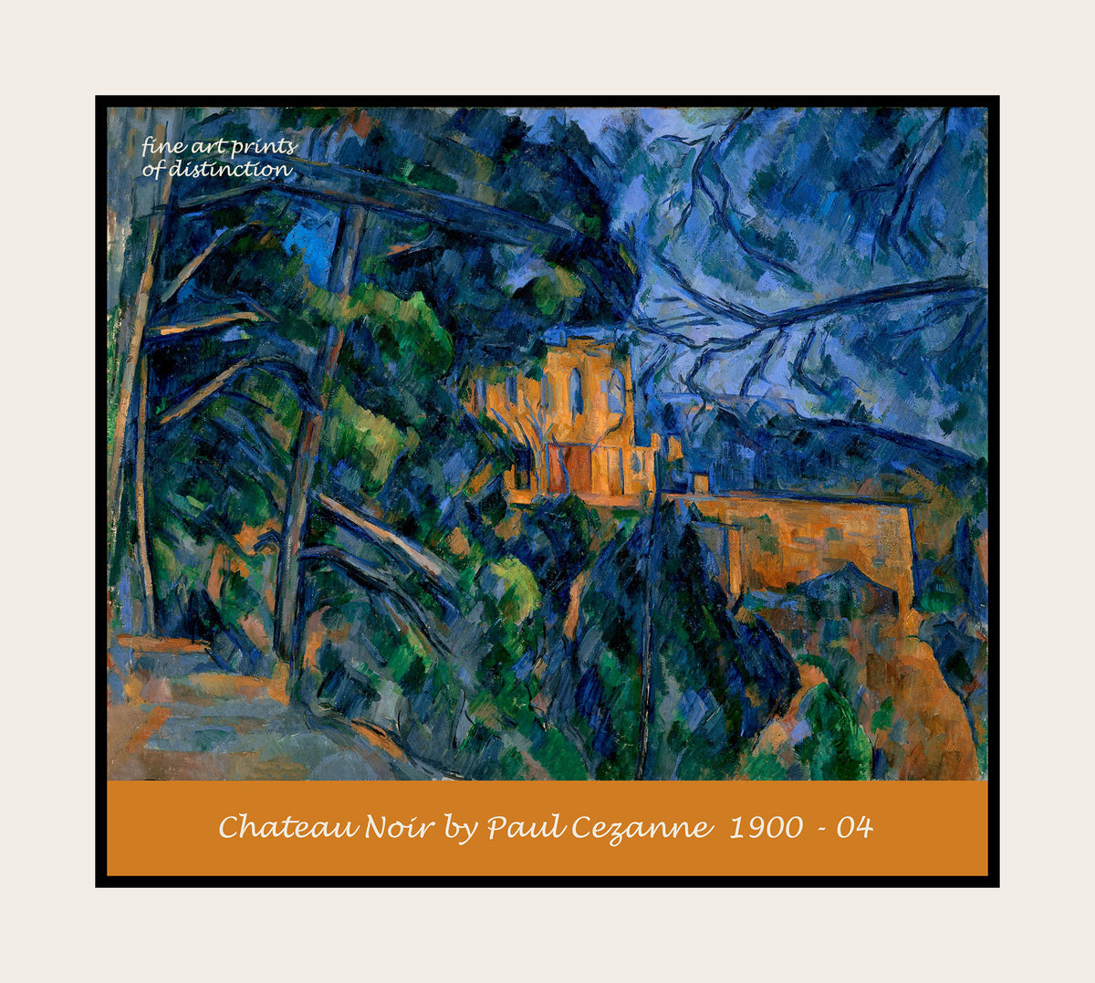 An archival premium Quality Poster of Chateau Noir painted by Impressionist artist Paul Cezanne between 1900 - 04 for sale by Brandywine General Store