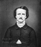 An archival premium Quality Art Print of Edgar Allen Poe from a Matthew Brady Photograph for sale by Brandywine General Store