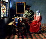 An archival premium Quality Art Print of The Glass of Wine painted by Jan Van Delft Vermeer in 1661 for sale by Brandywine General Store