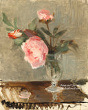 An archival premium Quality art Print of Peonies painted by Berthe Morisot in 1869 for sale by Brandywine General Store
