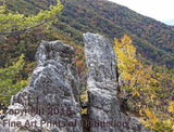 Twin Peaks on Seneca Rocks Art Print