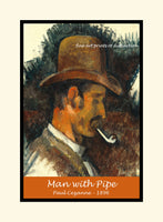 An archival Quality Poster of Man with Pipe painted by French Impressionist artist Paul Cezanne in 1896 for sale by Brandywine General Store