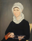 An archival premium Quality art Print of Betsey Beckwith by folk artist Ammi Phillips for sale by Brandywine General Store