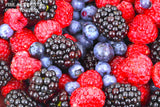 An archival premium Quality art Print of Red Raspberries, Blackberries and Blueberries in a Still Life Print for sale by Brandywine General Store