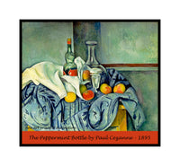An archival premium Quality Poster of The Peppermint Bottle painted by Paul Cezanne in 1895 for sale by Brandywine General Store