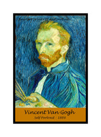 An archival premium Quality art poster of Self Portrait 1889 painted by Vincent Van Gogh for sale by Brandywine General Store