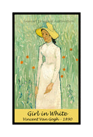 An archival premium poster of Girl in White painted by Vincent Van Gogh in 1890 for sale by Brandywine General Store