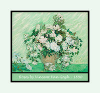 An archival premium Quality art Poster of Roses painted by Vincent Van Gogh in 1890 for sale by Brandywine General Store