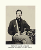 An archival premium Quality art Print of Private David Bowman of the 7th Virginia Cavalry Company B for sale by Brandywine General Store