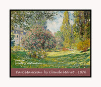 An archival Quality Poster of Parc Monceau painted by Claude Monet in 1876 for sale by Brandywine General Store
