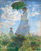 An archival premium Quality art Print of Woman with a Parasol - Madame Monet and her Son painted by the French Impressionist artist Claude Monet in 1875