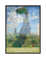 An archival premium quality poster of Woman with a Parasol - Madame Monet and her Son painted by the artist Claude Monet in 1875 for sale by Brandywine General Store