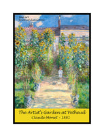 An archival premium quality poster of The Artist's Garden at Vetheuil painted by the artist Claude Monet in 1881 for sale by Brandywine General Store