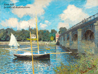 An archival premium Quality art Print of The Bridge at Argenteuil painted by French Impressionist artist Claude Monet in 1874 for sale by Brandywine General Store