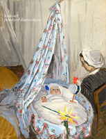 An archival premium Quality art Print of The Cradle Camille with the Artist's Son, Jean painted by Claude Monet in 1867