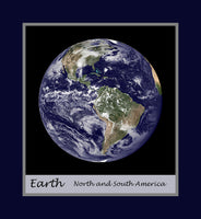 Premium Poster of Planet Earth as seen from outer space with a large Hurricane covering Texas