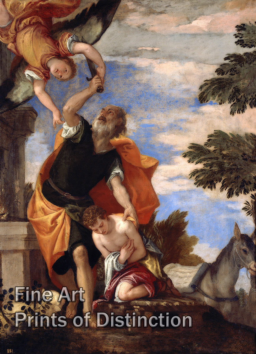 An archival premium Quality art Print of the Sacrifice of Isaac by Veronese for sale by Brandywine General Store