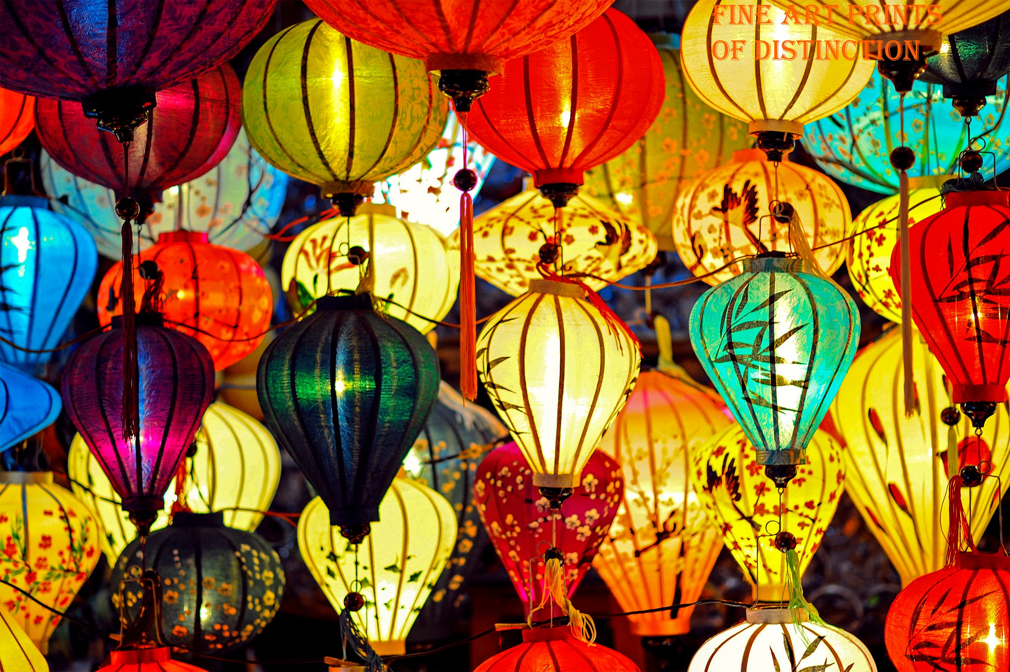 Colourful store chinese lanterns
