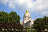 West Virginia Capitol Building showing the view over the west wing towards the golden dome Art Print
