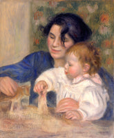 An archival premium Quality art print of Gabrielle and Jean painted by French Impressionist artist Pierre Auguste Renoir in 1895 for sale by Brandywine General Store