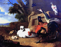 The Poultry Yard by Melchior d'Hondecoeter