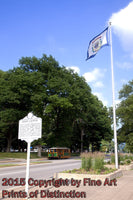 Mountain State Flag and Trolley Car on the Capitol Grounds at Charleston WV Art Print